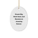 Dancer Inspirational Oval Ornament Gifts from Family for Dancer, 'Dream Big, Work Hard, And Become An Amazing Dancer.' Dancer Christmas Unique Gifts - Image 1