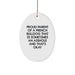 French Bulldog Lover Gifts for Men - Proud Parent Christmas Oval Ornament - Funny Quote, Gifts from Mom, Dad, Friends, Family - Image 1