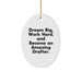 Funny Inspirational Drafter Gifts from Men Friends Family Oval Ornament for Christmas Unique Present - Image 1