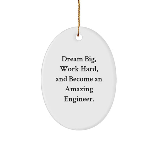 Engineer Gifts from Men, Funny Oval Ornament for Christmas Unique Gifts for Engineer Friends and Family - Image 1