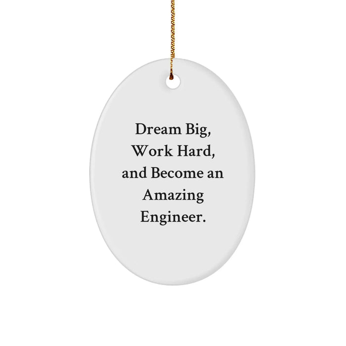 Engineer Gifts from Men, Funny Oval Ornament for Christmas Unique Gifts for Engineer Friends and Family - Image 1