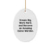 Funny Game Warden Gifts from Friends, Amazing Oval Ornament Quote Christmas Unique Presents for Game Wardens - Image 1