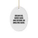 Inspirational Guide Oval Ornament Gifts from Friends for Guide, Christmas Unique Gifts, Gift Ideas for Guide, Guide Oval Ornament Decor - Image 1