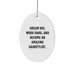Inspirational Hairstylist Oval Ornament Gifts from Friends and Family for Christmas Unique Decorations - 'Dream Big, Work Hard, And Become An Amazing Hairstylist.' - Image 1