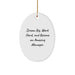 Funny Inspirational Manager Gifts for Men from Friends, Oval Ornament - Christmas Unique Gifts for Managers - Dream Big Work Hard - Image 1