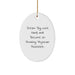 Gifts for Physician Assistant Friends and Family, Inspiring Oval Ornament, Christmas Unique Gifts, 'Dream Big, Work Hard, And Become An Amazing Physician Assistant.' - Image 1