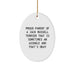 Funny Jack Russell Terrier Dog Oval Ornament Gifts from Family to Proud Parents, Christmas Unique Presents for Men and Women - Image 1