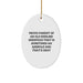 Funny Old English SheepDog Gifts for Men, Women, Friends, Coworkers - Unique Oval Ornament with Sassy Quote, Christmas Memorable Presents from Family - Image 1