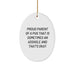 Funny Pug Dog Oval Ornament Gifts from Friends for Family Members Who Love Christmas Decorations - Image 1