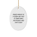 Funny Shiba Inu Dog Oval Ornament Gifts from Proud Parents to Friends and Family, 'Sometimes an Asshole, That's Okay' Christmas Unique Gifts - Image 1