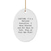 Funny Executive Oval Ornaments, Gifts from Friends, Coworkers, and Family - Christmas Unique Gifts for Men, Women, and Executive Enthusiasts - Oval Ornament with Humorous Quote - Image 1