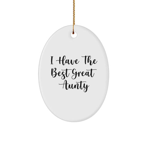 Funny Aunty Oval Ornament Gift from Men to Best Aunty, Christmas Unique Gifts for Aunties - Image 1