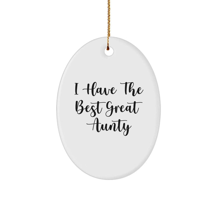Funny Aunty Oval Ornament Gift from Men to Best Aunty, Christmas Unique Gifts for Aunties - Image 1