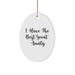 Funny Aunty Oval Ornament Gift from Men to Best Aunty, Christmas Unique Gifts for Aunties - Image 1