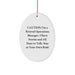 Funny Oval Ornament for Operations Manager, Gifts from Coworkers, Christmas Unique Gifts, Stay at Your Own Risk! - Image 1