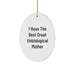 Funny Unbiological Mother Gifts from Men to Unbiological Mother for Christmas Unique Presents Oval Ornament with I Have The Best Great Unbiological Mother Quote - Image 1