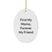Funny Mama Oval Ornaments Gifts from Family for Grandma, 'First My Mama, Forever My Friend' Christmas Unique Gifts - Image 1