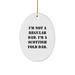 Funny Scottish Fold Cat Gifts from Dad to Scottish Fold Cat Lovers, Oval Ornament, Christmas Unique - Image 1