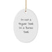 Funny Borzoi Dog Dad Christmas Oval Ornament Gifts from Men to Family - Image 1