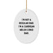 Funny Cardigan Welsh Corgi Dad Christmas Unique Gifts for Men Oval Ornament with Quote 'I'm Not A Regular Dad. I'm A Cardigan Welsh Corgi Dad.' - Image 1
