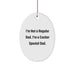 Cocker Spaniel Dog Lover Gifts from Dad, Funny Oval Ornament for Cocker Spaniel Dad, Unique Christmas Unique Gifts - Image 1