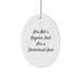 Funny Dachshund Dad Christmas Unique Gifts for Men Oval Ornament, Gifts from Dad to Dachshund Dog Lover - Image 1
