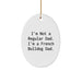 French Bulldog Dad - Funny Oval Ornament for French Bulldog Lovers, Gifts from Friends for French Bulldog Parents, Christmas Unique Gifts - Image 1