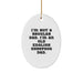 Funny Old English SheepDog Dad Oval Ornament Gifts from Men to Family, Christmas Unique Home Decor - Image 1