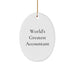 World's Greatest Accountant Oval Ornament, Funny Gift for Accountant, Gifts from Friends, Gifts for Christmas - Image 1