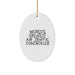World's Greatest Air Traffic Controller Oval Ornament, Funny Gift for Air Traffic Controller Friends, Christmas Unique Gifts from Friends, Family, or Coworkers - Image 1