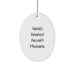 Funny Aircraft Mechanic Gifts from Men - 'World's Greatest' Oval Ornament for Aircraft Mechanic, Unique Christmas Unique Gifts for Friends Family - Image 1