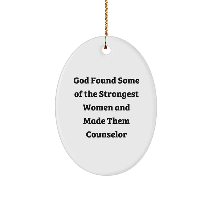 Inspirational Counselor Gifts from Friends for Christmas Oval Ornament - Image 1