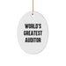 Funny Auditor Gifts for Men, Oval Ornament, 'The World's Greatest' Quote from Friends, Christmas Unique Gifts from Family - Image 1