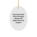Funny Oral Surgeon Oval Ornament Gifts from Men to Women Coworkers Family Friends - Image 1