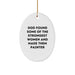Gifts from Men for Painter Women - Oval Ornament, Funny Quote - God Found Some Of The Strongest Women And Made Them Painter - White Oval Shape Christmas Unique Gifts - Image 1
