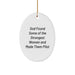Funny Pilot Gifts from Friends, Christmas Unique Oval Ornaments for Pilot Women, Inspirational Oval Shaped Decorations - Image 1