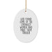 Funny Trucker Gifts from Men to Friends - Christmas Unique Oval Ornament - God Found Some Of The Strongest Women And Made Them Trucker - Image 1
