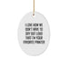 Funny Painter Gifts from Friends - Oval Ornament for Favorite Painter, Unique Christmas Decor, I Love How We Don't Have To Say Out Loud That - Image 1