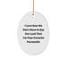 Funny Rescue Worker Gifts from Men, Oval Ornament for Favorite Rescue Worker, Christmas Unique Presents - Image 1