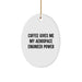 Aerospace Engineer Oval Ornament, Funny Coffee Quote, Christmas Unique Gifts for Men, Women, Coworkers, Family - Oval Ornament for Aerospace Engineer Friends - Image 1