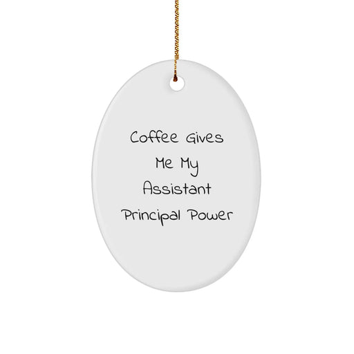 Funny Assistant Principal Oval Ornament Gifts for Men Christmas Unique Decorations from Family - Image 1