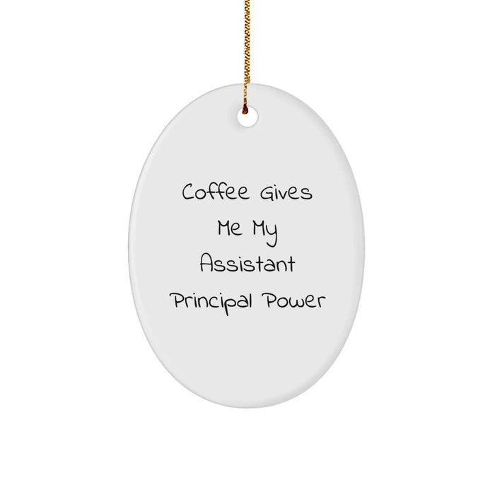 Funny Assistant Principal Oval Ornament Gifts for Men Christmas Unique Decorations from Family - Image 1