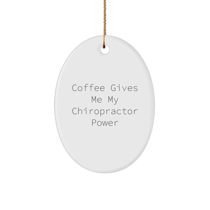 Chiropractor Power Funny Oval Ornament Gifts from Friends for Chiropractor Christmas Unique Gifts - Image 1