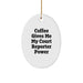 Funny Court Reporter Gifts for Men Funny Oval Ornament Christmas Unique Ideas Gifts from Friends - Image 1