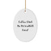 Funny Waitress Gifts, Custom Oval Ornament - 'Coffee Gives Me My Waitress Power' for Waitress, Christmas Unique Gifts from Friends, Coworkers, Family - Image 1