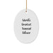 World's Greatest Financial Advisor Oval Ornament, Funny Quote Gifts for Financial Advisors from Friends, Christmas Unique Gifts - Image 1