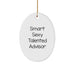 Funny Smart Sexy Talented Advisor Gifts from Friends for Advisor Oval Ornament Christmas Unique Presents - Image 1