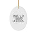 Funny Archeologist Gifts for Men - Oval Ornament with Quote 'Smart Sexy Talented Archeologist' - Gifts from Friends - Christmas Unique Gifts - Image 1