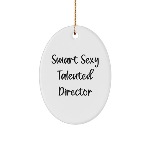 Funny Director Oval Ornament Gifts from Men to Director Friends for Christmas Unique Decorations - Image 1