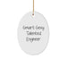 Funny 'Smart Sexy Talented Engineer' Oval Ornament, Gift from Family to Engineer, Oval Christmas Unique Gifts - Image 1